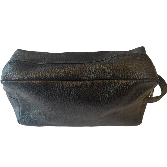 Massei Black Leather Men’s Toiletry Bag Made in Italy - Picture 3 of 9